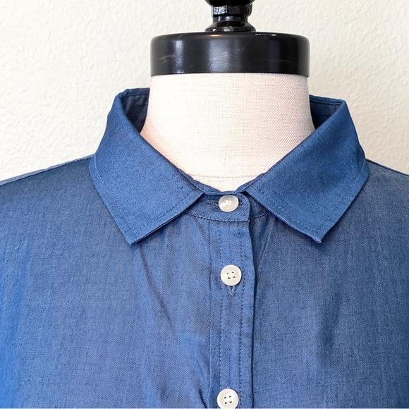 Tradlands Chambray Button Down Long Sleeve in Large NWOT Tencel - Picture 2 of 9